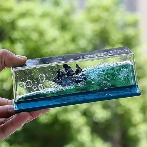 Produktbild: AIBAOBAO Flüssigkeitsdriftflasche Für Kreuzfahrtschiffe, Unsinkable Boot In Einer Box, Handgefertigte Nautische Ornamente, Dekoration Für Büro Desktop, Schlafzimmer, Vitrinen Und Geschenke