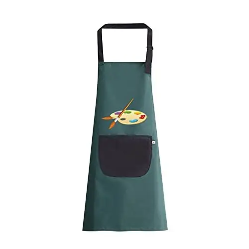 Produktbild: AIBAOBAO Malschürze Kinder, Kinderschürze Mädchen Jungen, Malkittel Kinder 3-12 JAHRE, Schürze Kinder mit Taschen, Verstellbare Kochschürze Kinder, Bastelschürze Kinder für Basteln Malen Backen Kochen