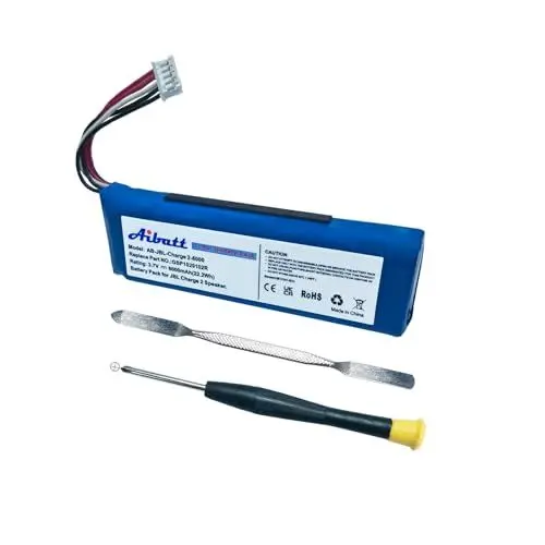 Produktbild: Aibatt 6000mAh Ersatzakku für JBL Charge 2 Plus，Charge 2+ Version 1 Lautsprecher, Ersatz für JBL GSP1029102 Akku, MLP912995-2P Batterie.(3.7V/Li-Polymer)