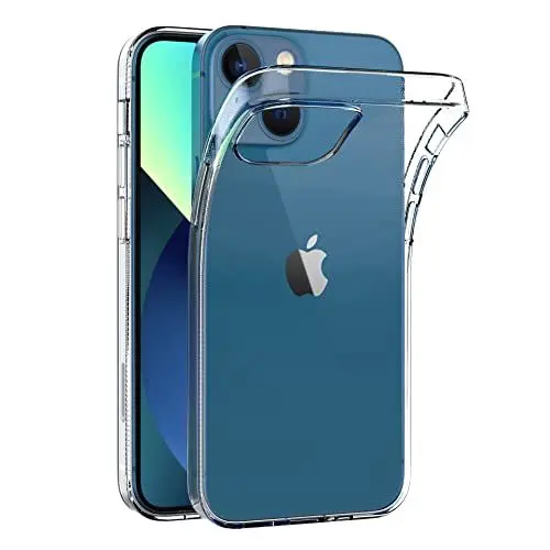 Produktbild: AICEK Hülle Kompatibel mit Apple iPhone 13 Mini, Transparent Silikon Handyhülle für iPhone 13 Mini Hülle TPU Schutzhülle Bumper Crystal Clear Case