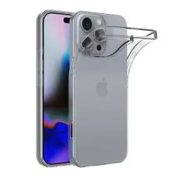 Produktbild: AICEK Kompatibel mit Apple iPhone 16 Pro Max Hülle, Transparent Silikon Handyhülle für iPhone 16 Pro Max Hülle TPU Schutzhülle Bumper Crystal Clear Case
