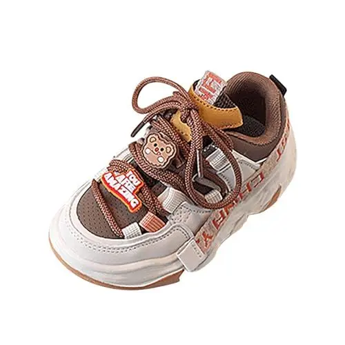 Produktbild: AIchenYW Laufschuhe Kinder Turnschuhe Jungen Mädchen Sportschuhe Leicht Atmungsaktiv Laufschuhe Leichte Basketballschuhe Jungenschuhe Unisex Fitnessschuhe Sportschuhe Hallenschuhe (Khaki, 27 Toddler)