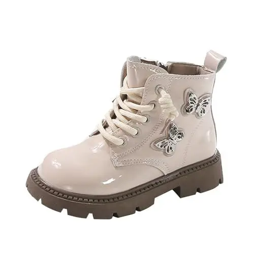 Produktbild: AIchenYW Stiefeletten Jungen Mädchen Kleinkind Stiefel Fashion Big Kids Winter Water Proof Flat Keep Warm Snow Boots Comfortable Shoes Winter Schneestiefel Outdoor Kinder Stiefel (Beige, 32 Big Kids)