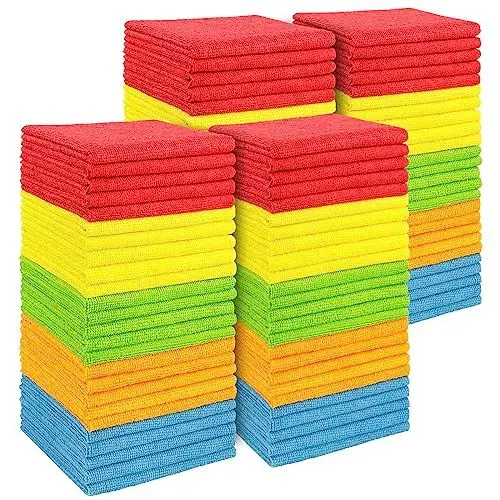 Produktbild: AIDEA Mikrofasertücher Mikrofaser Reinigungstücher 100 Pack, Allzweck Autotuch, fusselfrei, kratzfrei, saugfähige Microfasertücher für Autos, SUVs, Wohnmobile und Boote Geschenke, 30X30 cm