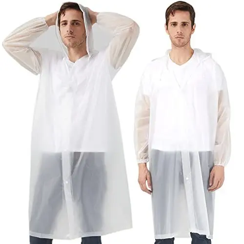 Produktbild: AIDEGER Regenponcho Regenmantel für Damen Herren, 2 Stück Regenbekleidung Regencape Regenjacke Wasserdicht für Disney, Wandern, Radfahren, Camping und Reisen (Erwachsene-90g)