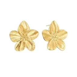 Produktbild: Aidenn Blumen Ohrringe Gold Groß,Blume Tropfen Ohrringe Boho Statement Flower Earrings Hypoallergene Modeschmuck für Damen