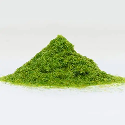 Produktbild: AIDNTBEO 500G Modelleisenbahn Nylon Kunstrasen Pulver Baum Pulver Rasen Diorama 3mm für Modellzug Sandtisch Gaming Terrain