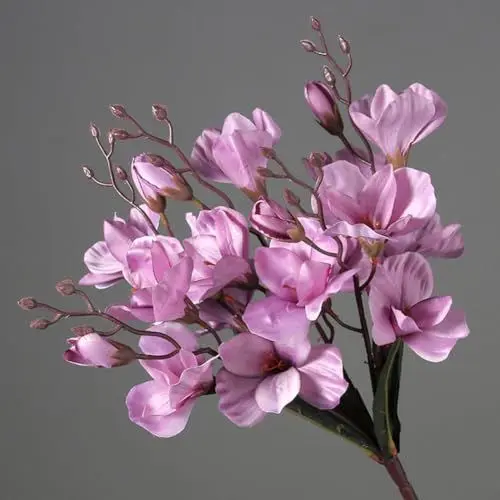 Produktbild: AIDNTBEO Gladiolen-Simulationsstrauß, Magnolie, atemberaubender Magnolien-Blumenstrauß, dekorativ, künstlich, 43 cm (lila)