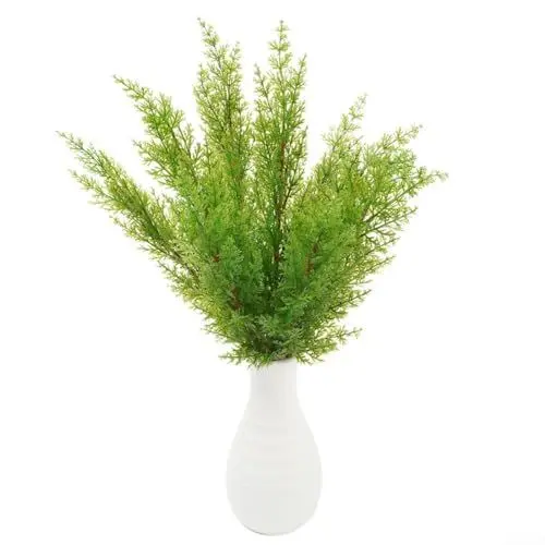 Produktbild: AIDNTBEO Simulation von Zypressen Zweige Kunststoff Blätter Kiefer Zweige Weihnachten Laub Materialien Blumenarrangement Materialien