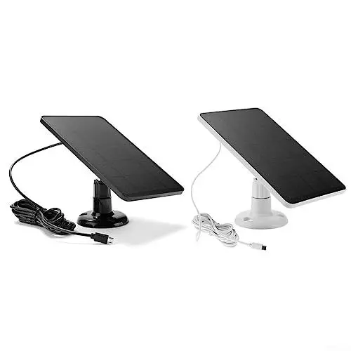 Produktbild: AIDNTBEO Solarpanel USB-Netzteil für CCTV-Kamera, Überwachungskamera, Batterieladegerät für den Außenbereich, 4 W, 5 V, kontinuierliche Stromversorgung, Weiss