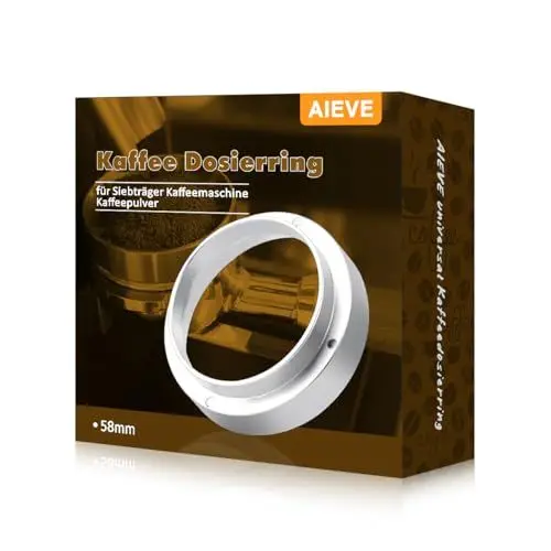 Produktbild: Aieve 58mm Kaffee Dosierring Dosiertrichter Siebträger Universal Kaffeedosierring Espresso Magnetisch Ersatzteile für 58mm Siebträgermaschine kompatibel mit Rancilio Silvia, Bezzera BZ10 (Version 1)