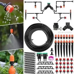 Produktbild: Aiglam 40M Bewässerungssystem, Micro Drip Bewässerung Kit Gartenbewässerung, Flower Bed, Terrasse Pflanzen- Automatische Sprinkler Tröpfchenbewässerung Kit