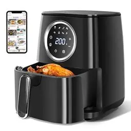 Produktbild: Aigostar Air Fryer 4L, Heißuftfritteuse XXL, Heissluft Fritteusen ohne Öl, 8 Menü, LED Touchscreen, 1500W, BPA-frei