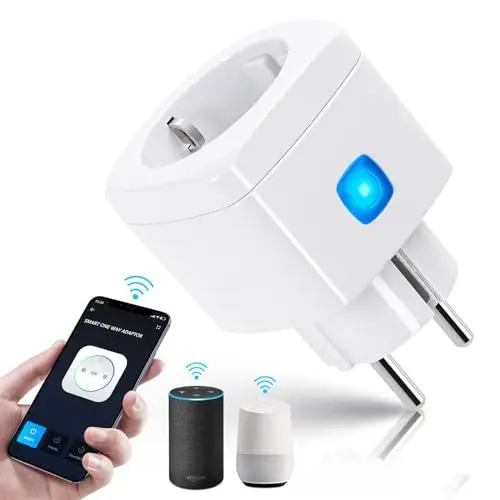 Produktbild: Aigostar Alexa Steckdose Wlan, Mini Smart Steckdose 10A 2300W Kein Hub Notwendig. Fernbedienung und Sprachsteuerung mit Aigostar APP, Kompatibel mit Amazon Alexa und Google Home, Weiß 1 Stück.