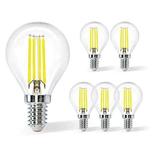 Produktbild: Aigostar E14 LED Lampe Filament 4W (ersetzt 40W),Kaltweiß 6500K,470 Lumen Leuchtmittel,Abstrahlwinkel 360°, G45 Edison Lampe,5 Stück