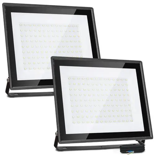 Produktbild: Aigostar LED Strahler Außen Innen 100W 8700LM Kaltweiss 6500K Ledstrahler Scheinwerfer IP65 Wasserdicht LED Außenstrahler für Hell Garten Garage Sportplatz Hof Fluter
