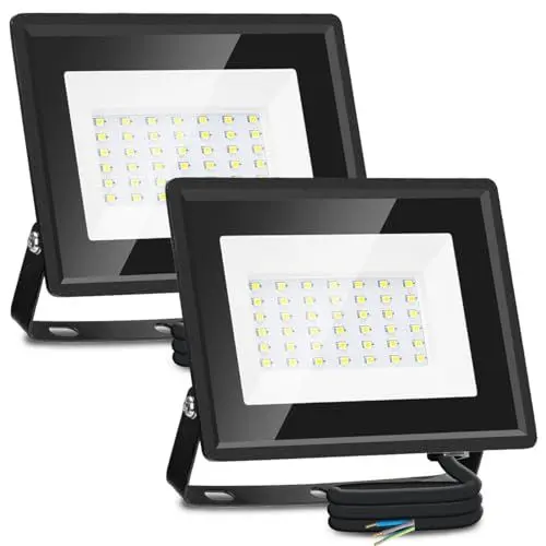 Produktbild: Aigostar LED Strahler Außen Innen 30W 2510LM Kaltweiss 6500K Ledstrahler Scheinwerfer IP65 Wasserdicht LED Außenstrahler für Hell Garten Garage Sportplatz Hof Fluter