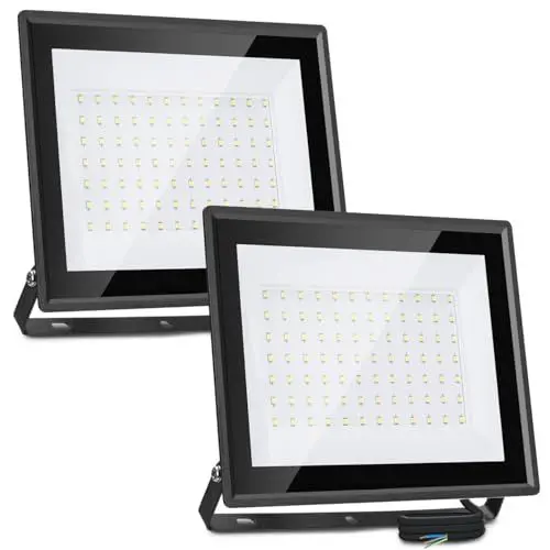 Produktbild: Aigostar LED Strahler Außen Innen 70W 6100LM Kaltweiss 6500K Ledstrahler Scheinwerfer IP65 Wasserdicht LED Außenstrahler für Hell Garten Garage Sportplatz Hof Fluter