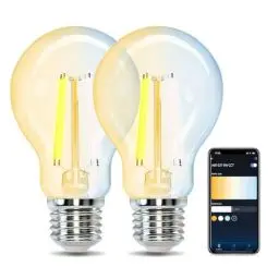 Produktbild: Aigostar Smarte Edison Glühbirne E27 Edison Vintage Glühbirne 6W Wlan Glühbirne LED Retro Glühbirne Dimmbar 2700K-6500K. App Steuern Kompatibel mit Alexa und Google Assistant. Transparent 2 Stücke