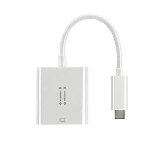 Produktbild: aiino - USB-C zu VGA-Adapter, Länge 15 CM, MacBook-kompatibel, Anschluss an externe Geräte: Fernseher, VGA-Monitor, Projektor - Weiß