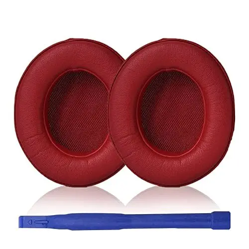 Produktbild: Aiivioll 1 Paar Ersatz-Ohrpolster Kompatibel mit Beats by Dr. DRE Studio 2.0 Wired/Wireless B0500/B0501 und Studio 3.0 Wired Kopfhörer Professional Ersatz-Ohrpolster (dunkelrot)