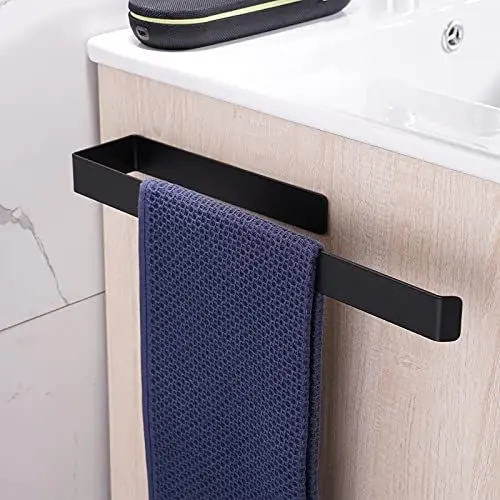 Produktbild: Aikzik Handtuchhalter ohne Bohren, 304 Edelstahl Handtuchstange zum Kleben für Bad & Küche, Matt Schwarz