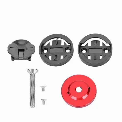 Produktbild: Ailgely Mountain Road Fahrrad Computer Halter Vorbau Top Cap GPS Tachometer Halterung Schwarz Aluminium Legierung (Rot)