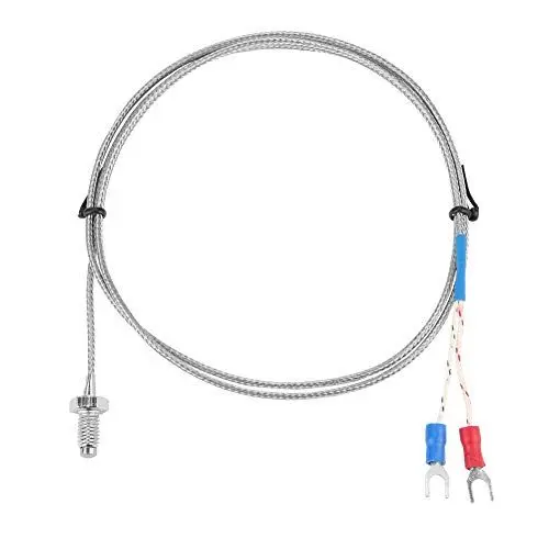 Produktbild: AILOOCEDI wasserdichte Thermoelement-Sensorsonde, M6-Schraube mit Feingewinde Typ K Thermoelement-Temperatursensordraht 0-400 ℃ ()
