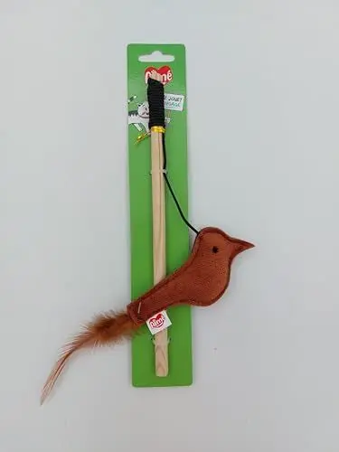 Produktbild: Aimé - Produktreihe Spielzeug für Katzen – Plüsch für Katzen – Angelrute für Vögel – enthält Katzenminze – 25 cm – unter tierärztlicher Kontrolle entwickelt – getestet nach CE-Normen