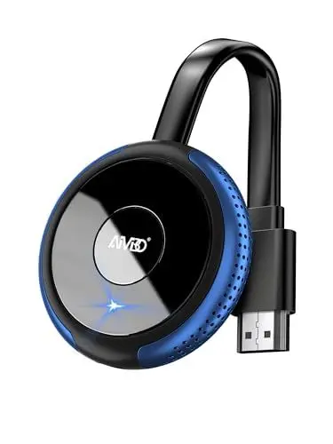 Produktbild: AIMIBO 4K 5G Wireless Display Adapter – Echte Plug & Play Filme, Shows & Live von Smartphone, Laptop auf Monitor/Projektor, Kompatibel mit i*OS, Android, Windows, Mac OS, Airplay, DLNA, Miracast