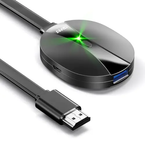 Produktbild: AIMIBO 4K Wireless Display Adapter, 3 Mirroring Way - Direkt, DLNA, kabelgebundener Sync-Bildschirm, 2,4G 5G @60Hz HDMI Wireless Dongle für i*OS Android Windows macOS auf TV Monitor Projektor Airplay