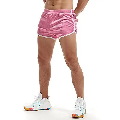 Produktbild: AIMPACT Sport Shorts Herren 3 Inch Turnhose Herren Kurz Mesh Atmungsaktiv Bodybuilding Shorts Fitness Training Sporthose (Rosa-M)
