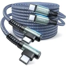 Produktbild: AINOPE USB C Kabel(2M+2M)(2 Stück) 60W Ladekabel USB C PD3.0 Schnellladekabel USB C, Nylon für iPhone 16 Pro Max Samsung Galaxy S24 S23 S22 Note 20 iPad Pro Air mini Macbook Pixel