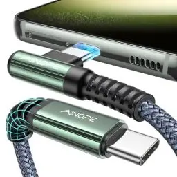 Produktbild: AINOPE USB C kabel 60W PD 3.0 Schnellladekabel USB C auf USB C Kabel für iPhone 15 Pro Max Galaxy S23 S22 S21 A54 A34 A14 MacBook Air M2 iPad Pro 12.9 iPad Air 5/Mini 6, Pixel 7 Pro usw (1 Stück/1M)