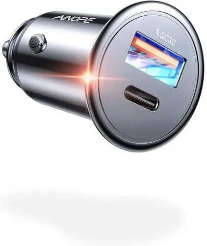 Produktbild: AINOPE 67.5W 99% Unsichtbar Super Mini Zigarettenanzünder USB C 12v USB Adapter Auto Ladegerät Stecker Kfz Ladegerät USB C für iPhone 16/15/14/13/Pro Max Plus iPad, Samsung S25 S24