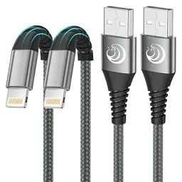Produktbild: Aioneus iPhone Ladekabel, Lightning Kabel (2Pack 2M) MFi Zertifiziert Schnellladekabel iPhone Nylon Fast iPhone Kabel Ladekabel für iPhone 14/13/12/Mini/Pro/11 Pro Max/XS/XS Max/XR/X/8 Plus/7/SE