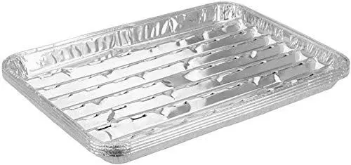 Produktbild: AiO-S - OK ALU Grillschale 4 Stück Aluschale 34 x 23 cm Grillteller Aluteller Grillplatte