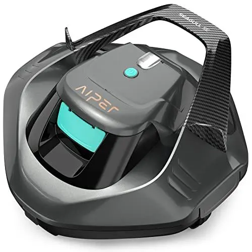 Produktbild: AIPER Poolroboter, Kabellos Poolsauger Akku, Bodensauger mit 90 Min Laufzeit, Automatisches Parken, Dual-Antriebsmotoren & LED-Anzeigen, Ideal für Flachem Boden Pool bis zu 80 m²