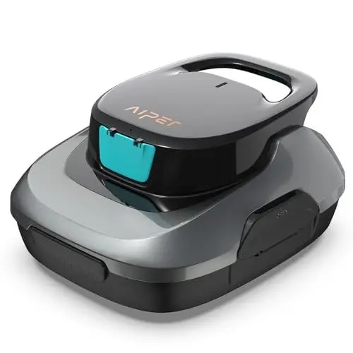 Produktbild: AIPER Poolroboter, Kabelloser Poolsauger Akku, 90 Minuten Reinigungszeit, Automatische Reinigung mit Selbsteinparkfunktion, Kompakter und Leichter Poolreiniger Ideal für Oberirdische Pools