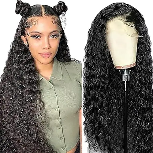 Produktbild: AiPliantfis Echthaar Perücke 13x6 Lace Closure Wig 150% Dichte Brazilian Remy Hair 18 Zoll