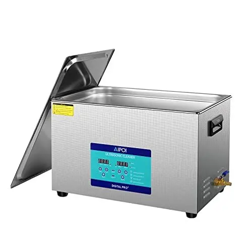 Produktbild: AIPOI Ultraschallreiniger, Professionelle Ultraschallreinigungsgerät mit 40KHz Digitalsteuerung 0-30min Timer für Schmuck, Zahnersatz, Brillen (30L)