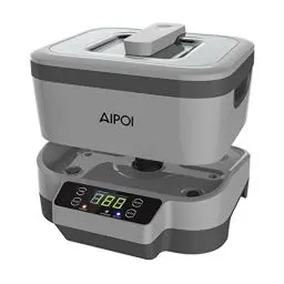 Produktbild: AIPOI Ultraschallreinigungsgerät 1200ML, Ultraschallreiniger mit Gespaltener, Ultraschallbad zur Reinigung für Schmuck, Brillen, Uhren, Zahnprothesen, Geschirr usw, 70W Ultrasonic Cleaner (Grau)