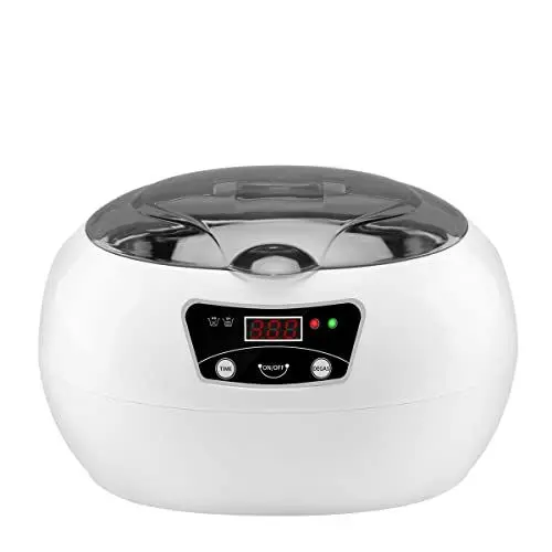 Produktbild: AIPOI Ultraschallreinigungsgerät Ultraschallreiniger 600ML, Ultraschallgerät für Reinigung von Brillen Schmuck Uhren Zahnersatz, Ultraschallbad mit Entgasen, Ultrasonic Jewelry Cleaner