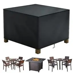 Produktbild: Aipwerer Abdeckung für Gartenmöbel, Gartenmöbel Schutzhülle Wasserdicht, Winterfest, Anti-UV, 420D Oxford Abdeckplane für Gartentische, Terrassenmöbel (120x120x72cm)