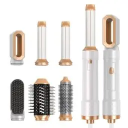 Produktbild: Air Styler 6 in 1, UKLISS Haarstyler mit 6 Ersatz: 1000W Haartrockner, Rundbürstenföhn, Airflow Lockenstab Automatisch, Haarglätter Bürste, Warmluftbürste für Frauen Trocknen Glätten Volumen Locken