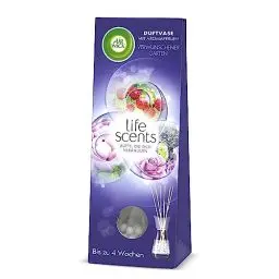 Produktbild: Air Wick Duftvase mit Aromaperlen – Duft: Verwunschener Garten – 1 x 30 ml Raumduft mit Stäbchen