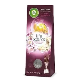 Produktbild: Air Wick Duftvase mit Aromaperlen – Duft: Sommervergnügen – 1 x 30 ml Raumduft mit Stäbchen