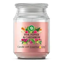Produktbild: Air Wick Große Duftkerze im Glas, Rosa Pfeffer & Kardamom, Mit ätherischen Ölen, 1 Stück