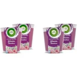 Produktbild: Air Wick Wohlfühl-Duftkerze XL im Glas – Duft: Brombeere und Holunderblüte – Bis zu 40 Stunden Brenndauer – Enthält natürliche ätherische Öle – 220 g Duftkerze