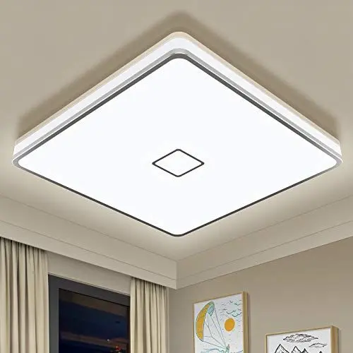 Produktbild: Airand Badlampe 24W LED Deckenleuchte Bad LED Deckenlampe IP44 Wasserdicht Badezimmer Lampe Ø32.5CM Deckenlampe Für Wohnzimmer Schlafzimmer Kinderzimmer 2050LM Deckenleuchte Küche 4000K Neutralweiß